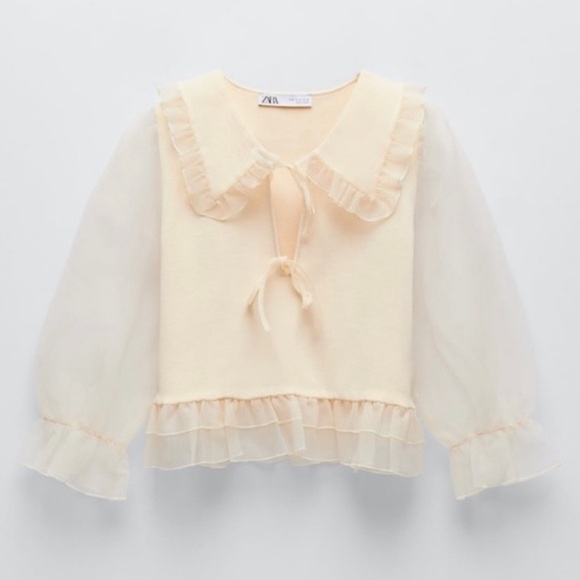 Zara Tops - Zara organza knit blouse